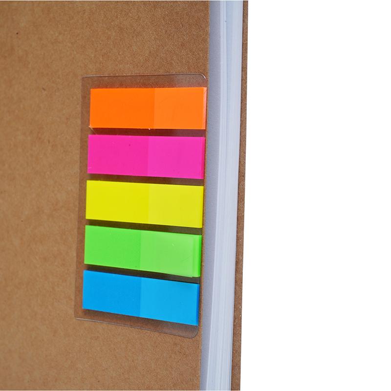 Customized Spiral Notebook With Recycled Cardboard Cover & Sticky Notes